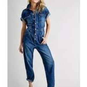 Free people Marci Coverall in Inky Indigo
